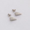 wholesale S925 Silver Source Manufacturer Wholesale Dunli Jewelry Ice Cream Cute Style White Zircon Earrings-0-2