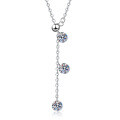 S925 Sterling Silver Moissanite Adjustable Fringe Choker Necklace-0-3