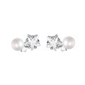 wholesale 925 Sterling Silver Star And Pearl Stud Earrings For Women -0-0