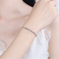 wholesale PT950 Gold Plated S925 Silver Nine-Star Bracelet for Women with Moissanite Simulated Diamond Jewelry-0-3