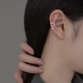 wholesale S925 Sterling Silver Inlaid Diamond Starry Double-Layer Ear Clips Ins Style High-End Ear Jewelry M03291-0-1