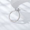wholesale 18k White Gold Plated Silver 75mm Round Full Moissanite Ring-0-2