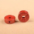 wholesale Metal material natural raw ore imperial cinnabar coin for wealth and lifelong peace DIY hand-woven pendant accessory-0-3