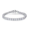 wholesale S925 Silver New Style 04ct High Carbon Diamond Minimalist Luxury Trendy Full Diamond High-End Feeling Bracelet-0-5