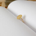 wholesale S925 Sterling Silver Gold-Plated Virgin Mary Pendant Ring Adjustable Index Finger Ring for Women-0-1