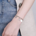wholesale S925 Sterling Silver Korean Retro Smile English Cute Bear Accessory Creative Sweet Cool Style Bracelet-0-3