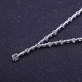wholesale S925 Silver Luxury High-End Natural Topaz Necklace with Inlaid Natural Gemstone Pendant for Evening Banquet-0-2