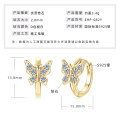 925 Sterling Silver French Light Luxury Butterfly Earrings Sweet Personality Ins Fashion Versatile Commuting Essential-0-5