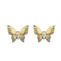 wholesale S925 Gold-Plated Silver Vintage Botanical Stretch Dreamy Butterfly Ear Studs, Fashionable and Versatile with a High-End Feel for Distribution-0-4
