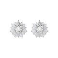 S925 Silver Rhodium-Plated 05ct Moissanite Trapezoid Earrings-0-3
