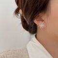 wholesale S925 Sterling Silver Minimalist Snowflake Stud Earrings for Women, Korean High-End Fashionable New Design Earrings-0-4