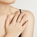 S925 Silver Moissanite Cross Women's Stackable Ring 1 Carat Full Diamond-0-1