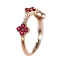 wholesale S925 Sterling Silver Red Elk All-Over Sweet Berry Ring, Women's Cute Chinese Style, Small Niche, Versatile, Personality, Daily Commute-0-4