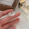 wholesale S925 silver wire-wrapped open ring for women, Korean summer new arrival, high-end niche versatile design finger ring-0-3