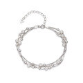 wholesale 990 Sterling Silver Three Lives Three Beads Bracelet for Women, Summer Small Design Round Bead High-End Ins Style Accessories Gift for Girlfriend-0-4