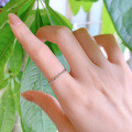 wholesale Metal material first: ZHUO Zhifan new style full diamond ring with fine lines and small tail, simple and individual thin stacking ring, fashionable and trendy-0-1