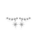 wholesale S925 Sterling Silver Moissanite Stud Earrings for Women, Eight-Pointed Star Earrings, Classic, Simple, Fashionable, Elegant, Personalized and Versatile-0-4