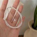 wholesale S925 Sterling Silver Crushed Silver Freshwater Pearl Double Wrap Bracelet for Women, Simple and Elegant Beaded Hand Accessory-0-1