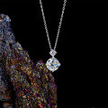 S925 Sterling Silver Moissanite Women's Minimalist Necklace Pendant-0-1