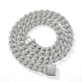 wholesale Metal Hip Hop 12mm Bubble Chain with Dense Diamond-Cut Micro Paved Moissanite Cuban Link Necklace Accessory-0-13