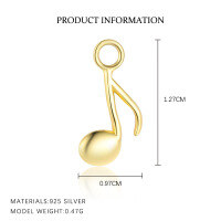 wholesale S925 Sterling Silver European And American Cross-border Butterfly Earrings For Women, Creative And Unique Pendant Light Luxury Versatile Exquisite Design Earrings-A4109-Gold/Single Pendant 925 Silver