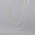 wholesale 925 Sterling Silver Minimalist Line Necklace Delicate Everyday Ins Style Fine as Silk Sweet and Cool Layering Collarbone Chain Y00224-0-0