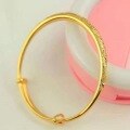 wholesale Metal material, multiple Vietnamese sand gold bracelets for women, non-fading, retro bracelets, suitable for chubby wrists, push-pull adjustable, genuine-0-6