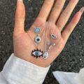 wholesale S925 Sterling Silver INS Style Women's Necklace Evil Eye Seahorse Hand Design Fashion High-End Collarbone Chain-0-2