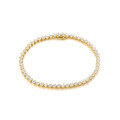 wholesale S925 Sterling Silver Gold Plated Hip Hop Tennis Chain 27mm Full Pavé Moissanite Bracelet-0-4