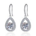 wholesale S925 Silver Moissanite Drop Earrings, Foreign Trade Hot-Style, Niche Fashion Trend, Luxurious High-End Sense Wholesale-0-4