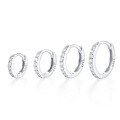 wholesale 925 Sterling Silver Earrings with Zirconia Stud Earrings, Minimalist Hoop Earrings, Ins Light Luxury High-End Cross-Border Best-Seller Ear Accessories-0-6