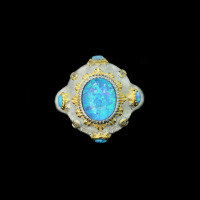 wholesale 925 Silver Gold-Plated Ring with High-Carbon Diamonds, Frosted Finish, Opal, Exquisite Fashion Jewelry, Versatile Accessory for Women-Opal 110kg or less US size 6 (Hong Kong size 12-13 EU size 52) Ring length approximately 52mm