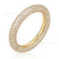wholesale 18K Gold Plated 925 Silver Set with 43CT Moissanite Full Eternity Ring, Handcrafted with Inside-Out Full Pavé-0-6