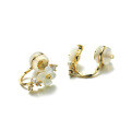 wholesale 925 Sterling Metal Dunli Jewelry Ins Summer Shell Flower U-shaped Ear Clip Pearl Minimalist Earrings Source Manufacturer-0-4