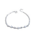 wholesale S925 Silver Korean and Japanese Minimalist Style Zircon Bracelet, Fashionable and Elegant Women's Trendy Chain Accessory-0-4