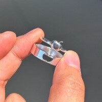 wholesale S925 Sterling Silver Small Apple Ring, Unique Design, Creative, Fun, Minimalist, Versatile Matching Couple Rings, Birthday Gift for Women-Women's>Adjustable opening
