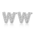 wholesale Metal material: 925 Sterling Silver Earring type: Stud Earrings Style: Luxury, High-end Feature: Inlaid with Zircon Design: 26 Letters Target audience: Women Use: Cross-border wholesale-0-27