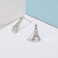 wholesale S925 Sterling Silver Eiffel Tower Earrings for Women, European Style Elegant Cross-Border New Accessory-0-3