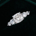 Sterling Silver 2ct Moissanite Ring Women's Fancy Square Radiant Princess Cut Wholesale-0-0