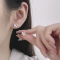 wholesale S925 Sterling Silver Fashion Minimalist Floral Pastoral Style Versatile Elegant Stud Earrings for Women-0-1