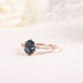 wholesale S925 silver minimalist color-changing stone ring with synthetic alexandrite gemstone for women wholesale-0-2