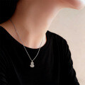 925 Silver 18K White Gold Rose Gold Moissanite Diamond Pendant Necklace-0-0