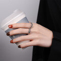wholesale S925 Sterling Silver European and American Cross-Border New Fashion Minimalist Layered Open Ring for Men and Women-0-3