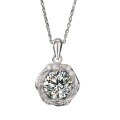 Cross-Border 925 Sterling Silver Full Windmill Moissanite Necklace-0-3