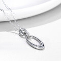 wholesale 925 Sterling Silver Original Fashion Geometric Round Versatile High-end Necklace Women's Pendant Chain Wholesale-0-1