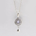 wholesale Sterling Silver Summer New Natural Tanzanite Pendant Japanese Minimalist Freshwater Pearl Necklace Pendant-0-3