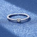 wholesale S925 Sterling Silver Moissanite Small Diamond Ring Stacking Ring Niche Exquisite Jewelry Open-End Design Special Offer Stackable Gift-0-2