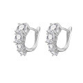 925 Silver Moissanite Classic Stud Earrings, Light Luxury Minimalist Fashion Versatile-0-3