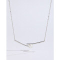 wholesale S925 Sterling Silver Freshwater Pearl Necklace for Women, Small and Unique Design with Chopstick Pendant, Light Luxury and Versatile Collarbone Chain-0-3