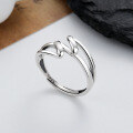 wholesale S925 Sterling Silver Minimalist Geometric Line Ring, Ins Delicate Niche Design Versatile Band-0-0